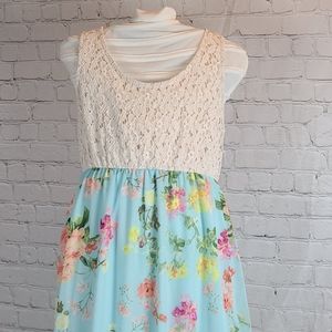 Pinkblush racetrack floral maxi maternity dress